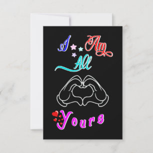 Carte De Correspondance Je suis tout à toi Couple de la Saint-Valentin rom