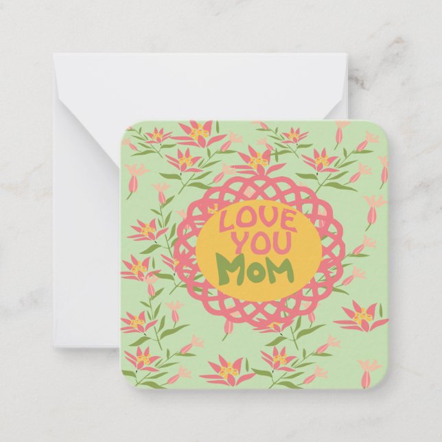 Carte De Correspondance Je t'aime Maman  (Devant)