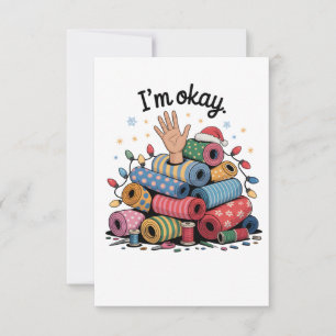 Carte De Correspondance Je vais bien Amateurs de quilting de Noël drôle