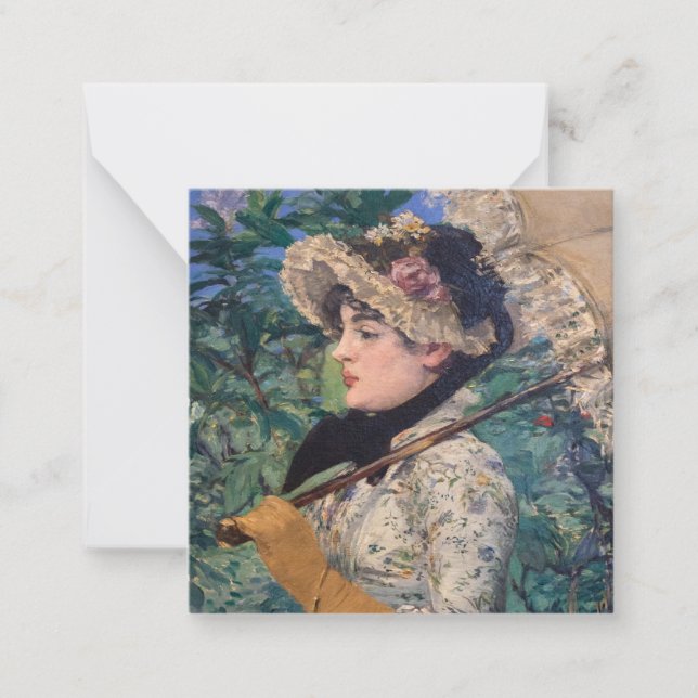 Carte De Correspondance Jeanne (Printemps)  par Édouard Manet (Devant)