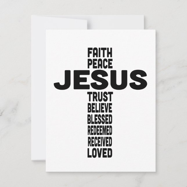 Carte De Correspondance Jésus est la croix centrale (Devant)