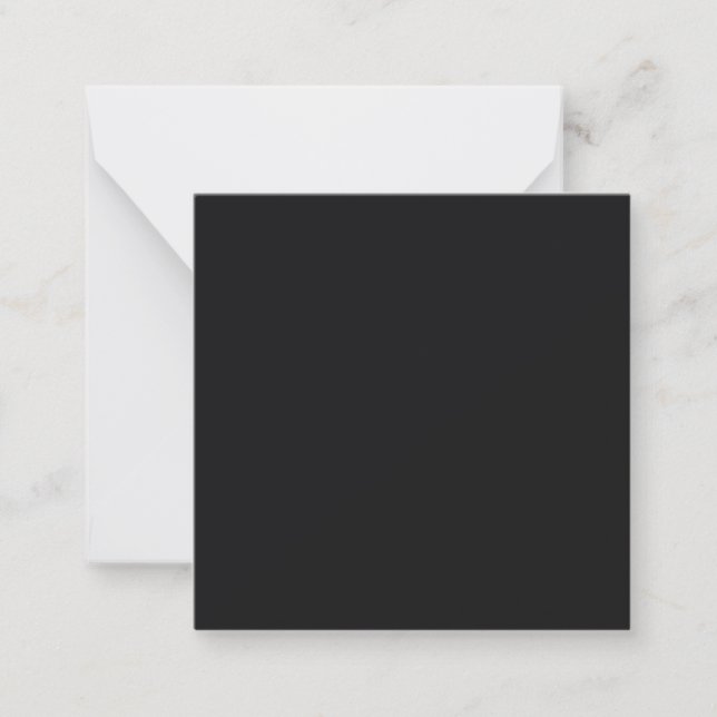 Carte De Correspondance Jet noir couleur solide (Devant)