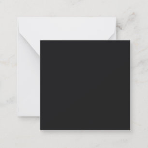 Carte De Correspondance Jet noir couleur solide