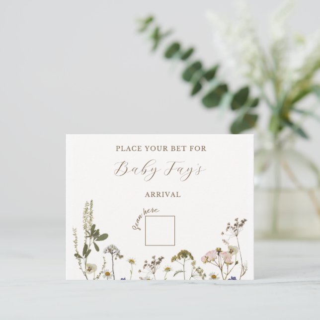 Carte De Correspondance Jeu de Baby Shower (Debout devant)