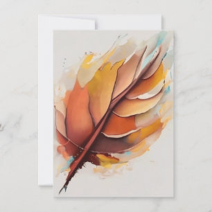 Carte De Correspondance Jeu De Peintures Feuilles Modernes Abstraites, Feu