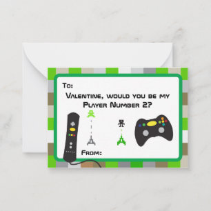 Carte De Correspondance Jeu Vidéo de garçon Gamer School Valentines