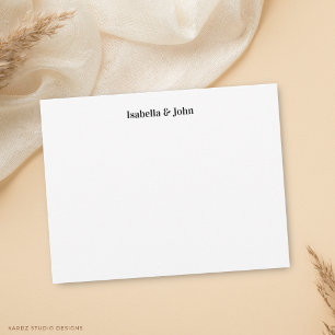 Carte De Correspondance Jeune Couple Minimaliste Moderne Marié