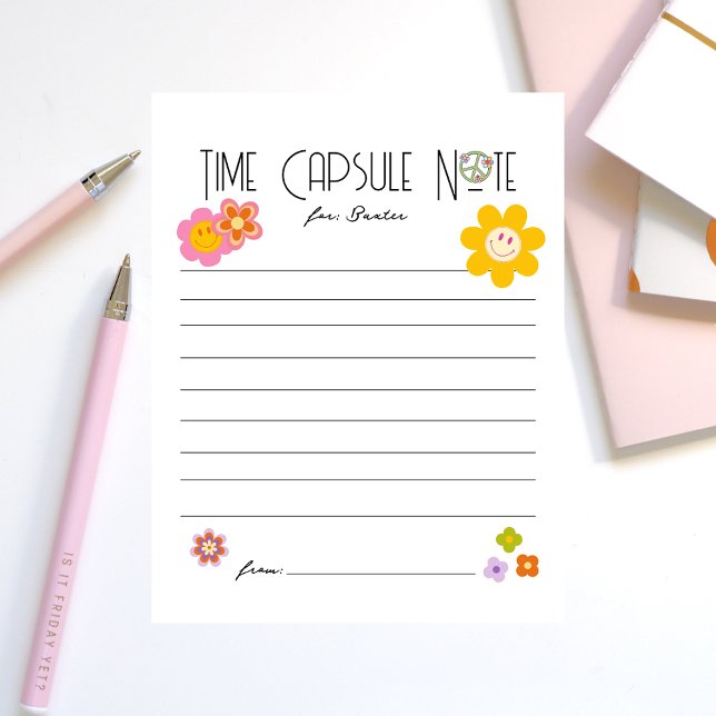 Carte De Correspondance Jeune, sauvage et trois | Time Capsule Note | Smil (Créateur téléchargé)