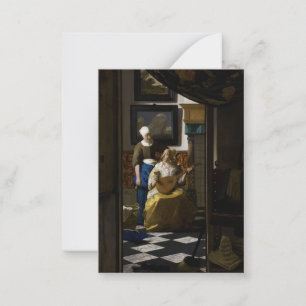 Carte De Correspondance Johannes Vermeer - La lettre d'amour