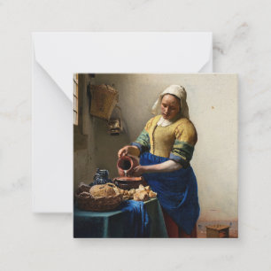 Carte De Correspondance Johannes Vermeer - La Milkmaid