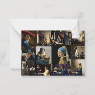 Carte De Correspondance Johannes Vermeer - Patchwork de chefs-d'oeuvre
