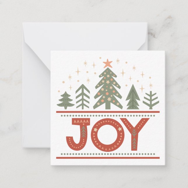 Carte De Correspondance Joie de Noël Holiday (Devant)