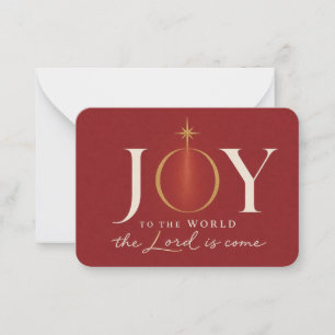Carte De Correspondance JOIE POUR LE MONDE Noël chrétien