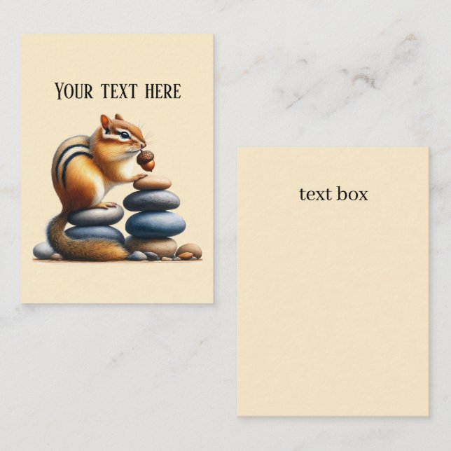 Carte De Correspondance Joli ajout de texte tamia  (Devant / Derrière)