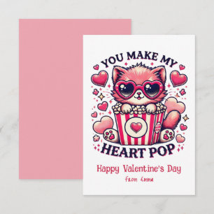 Carte De Correspondance Joli Chat Vous Faites Battre Mon Cœur Salle de Cla