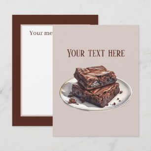 Carte De Correspondance Joli chocolat brownie ajouter un message