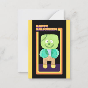 Carte De Correspondance Joli enfant Halloween Frankenstein Monster