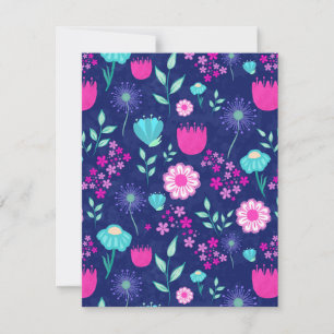 Carte De Correspondance Joli fond à motif floral