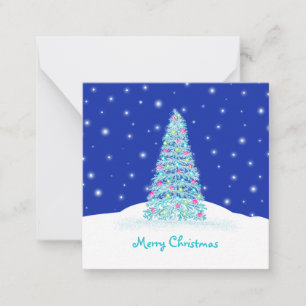 Carte De Correspondance Joli Mini Sapin de Noël Bleu