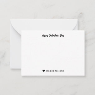 Carte De Correspondance Joli motif de cœur gribouillé pour la Saint-Valent