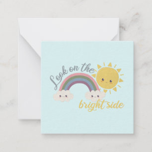 Carte De Correspondance Joli Soleil, Nuage et Arc-en-Ciel : Regardez le Bo