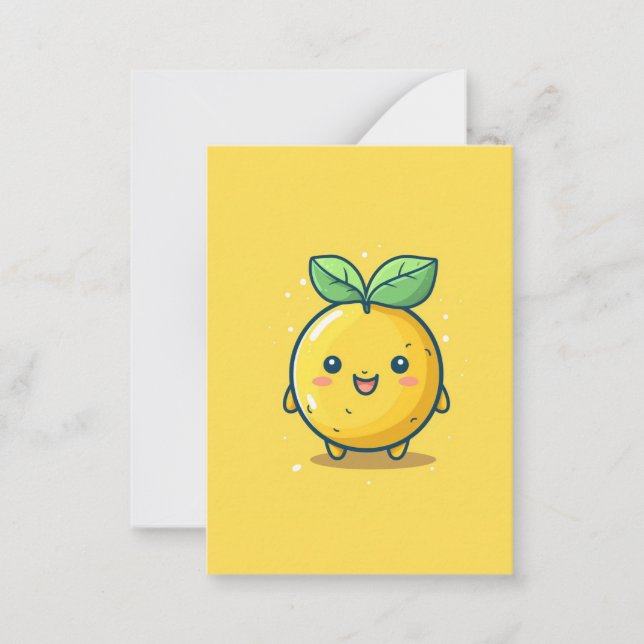 Carte De Correspondance Joli thème citron (Devant)