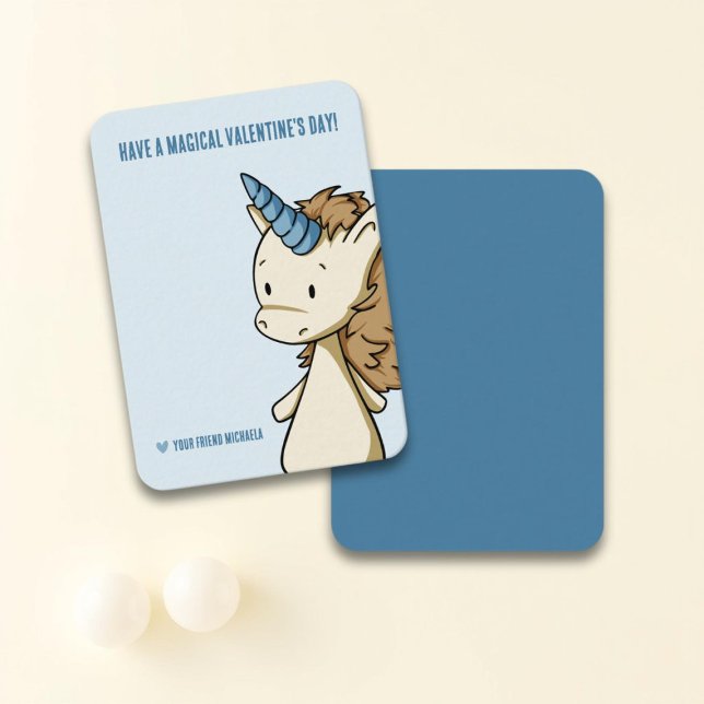 Carte De Correspondance Joli Valentin Licorne pour la Classe (Créateur téléchargé)