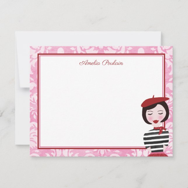 Carte De Correspondance Jolie Dame Française (Devant)