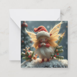 Carte De Correspondance Jolie fée de Noël toute duveteuse
