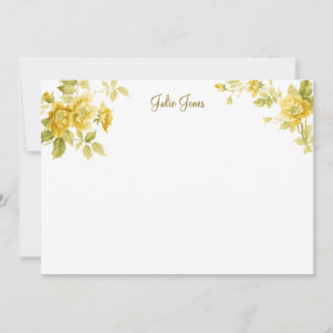 Carte De Correspondance Jolie ferme Golden Yellow Floral