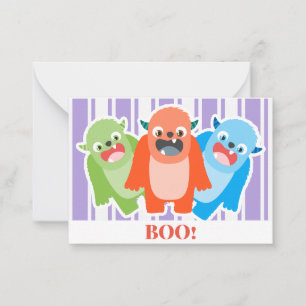 Carte De Correspondance Jolie Monster Enfants Halloween