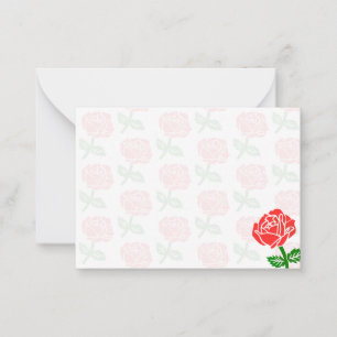 Carte De Correspondance Jolie rose rouge pour petite amie