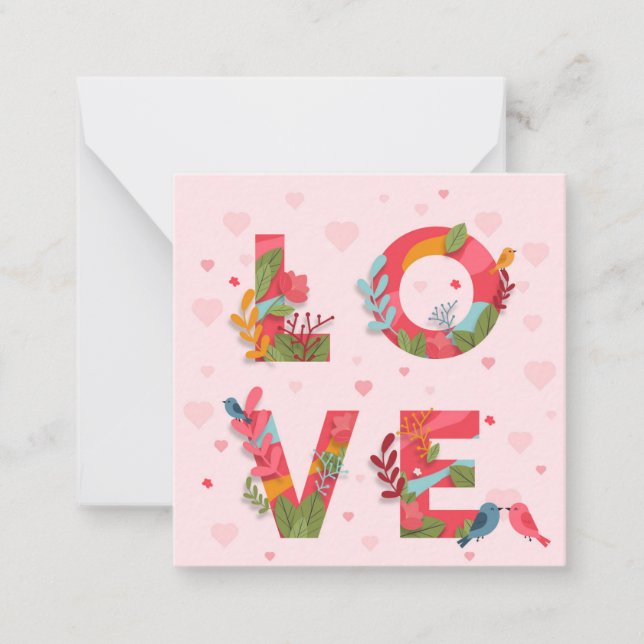 Carte De Correspondance Jolie Saint-Valentin (Devant)