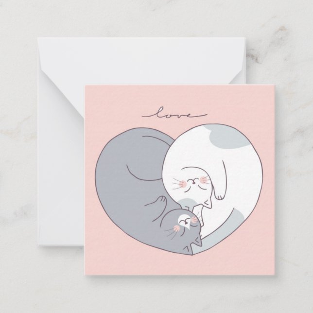 Carte De Correspondance Jolie Saint-Valentin (Devant)