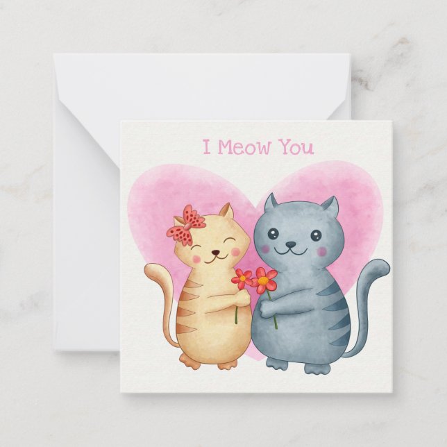 Carte De Correspondance Jolie Saint-Valentin (Devant)