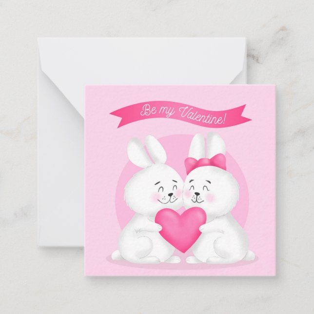 Carte De Correspondance Jolie Saint-Valentin (Devant)