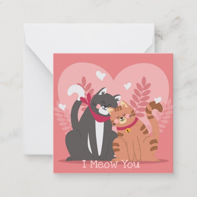Carte De Correspondance Jolie Saint-Valentin (Devant)
