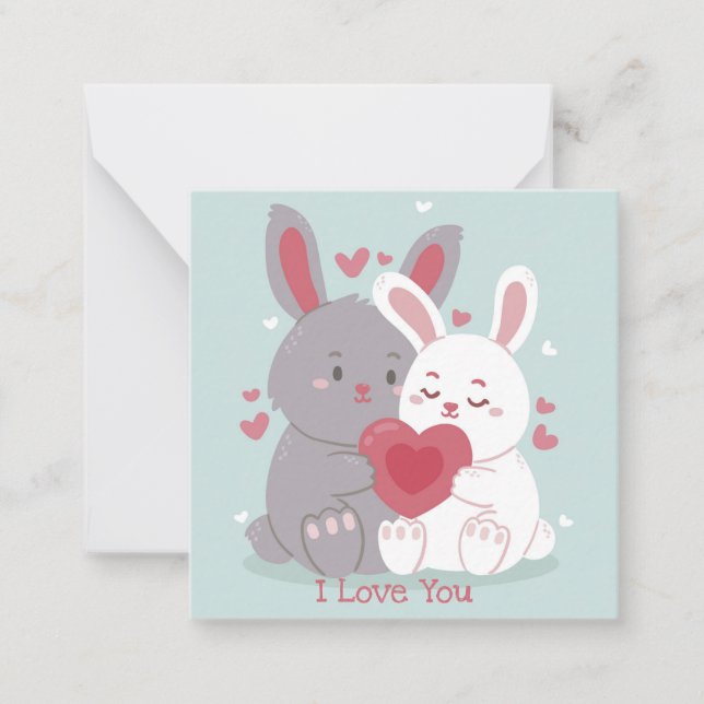 Carte De Correspondance Jolie Saint-Valentin (Devant)