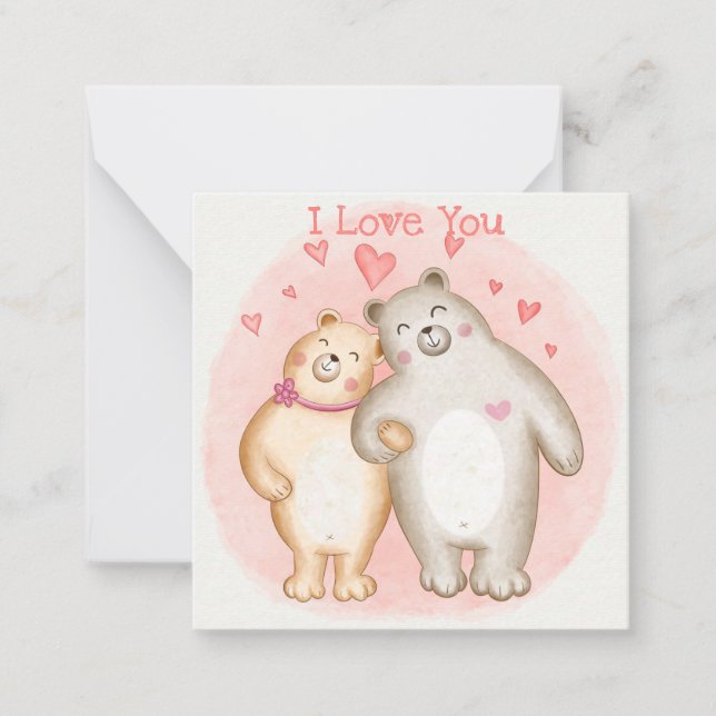 Carte De Correspondance Jolie Saint-Valentin (Devant)