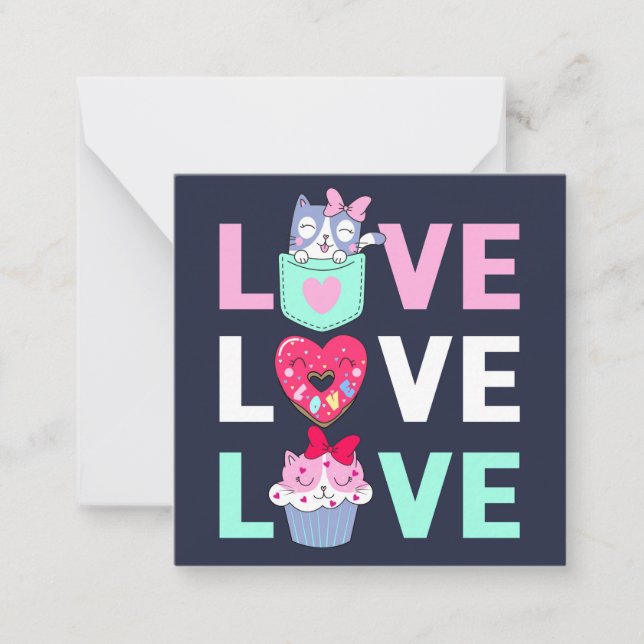 Carte De Correspondance Jolie Saint-Valentin (Devant)