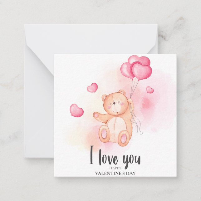 Carte De Correspondance Jolie Saint-Valentin (Devant)