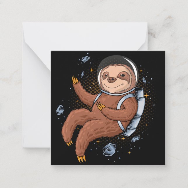 Carte De Correspondance Jolie Sloth (Devant)