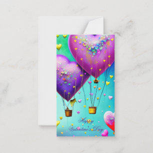 Carte De Correspondance Jolis ballons en forme de cœur pour la Saint-Valen