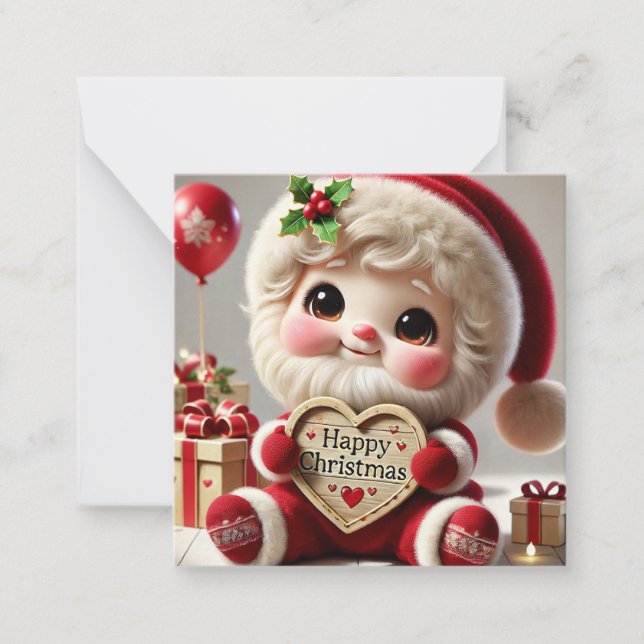 Carte De Correspondance Jote Père Noël Salutation de Noël (Devant)