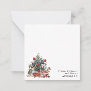 Carte De Correspondance Jouets de Noël d'arbre de Noël vintage Casse-Noise