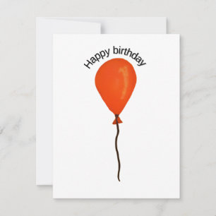 Carte De Correspondance Jour d'anniversaire de ballon orange
