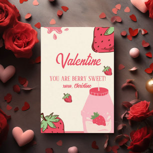 Carte De Correspondance Jour de la Saint-Valentin sucré aux fraises