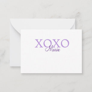 Carte De Correspondance Jour de la Saint Valentin Xoxo ajouter nom pastel 
