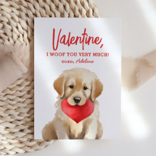 Carte De Correspondance Jour des Valentines pour les enfants Chien Chien C