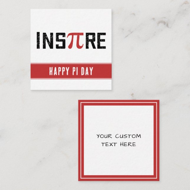 Carte De Correspondance Jour InsPire personnalisé | Joyeuse journée Pi (Devant / Derrière)